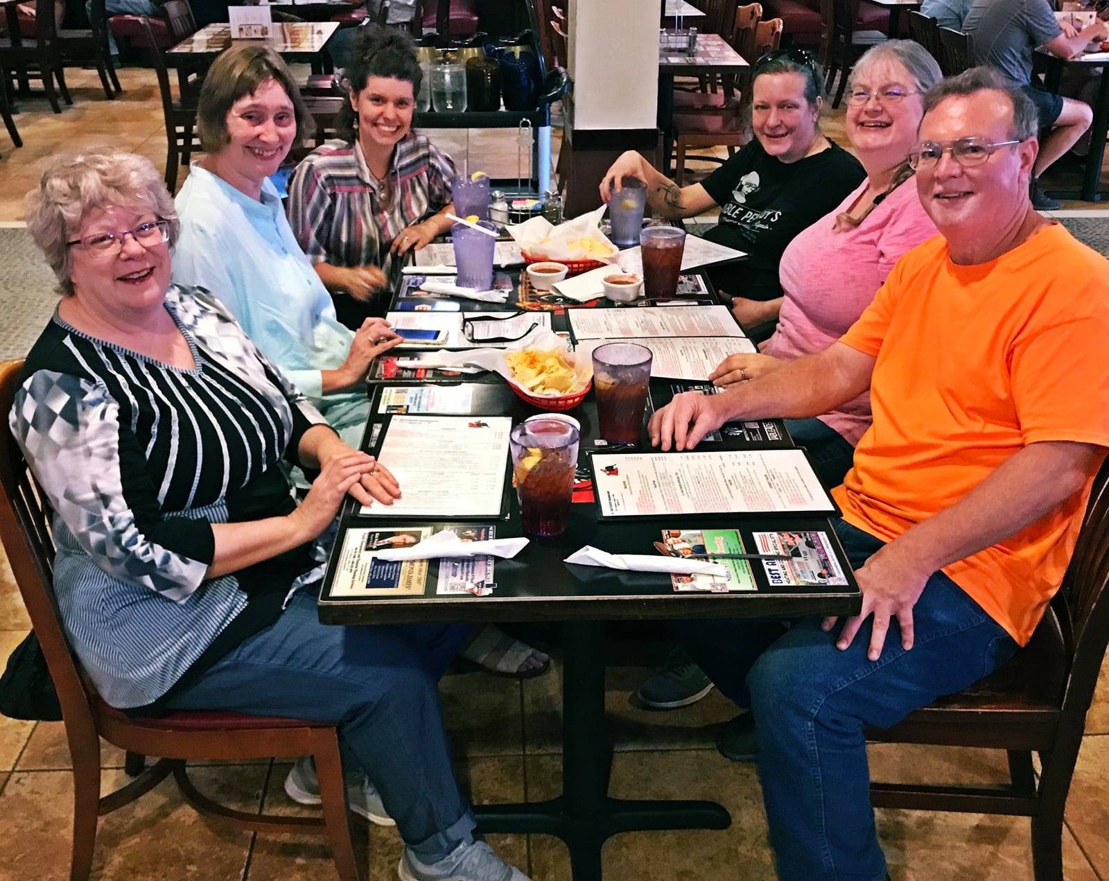 Leslie Hartman with her studio crew in Denton TX