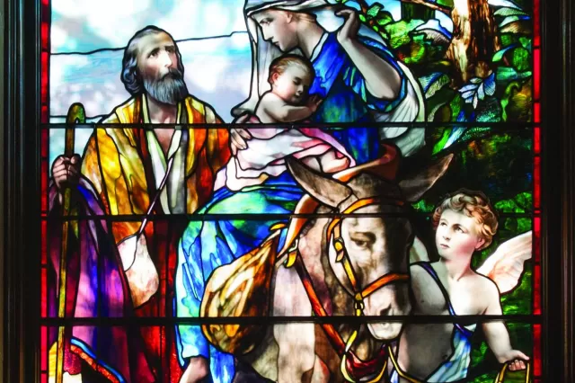 Flight into Egypt Window Restoration - Photo Credit: Pasquale Bianculli