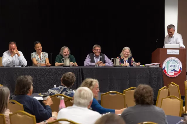 Mary Clerkin Higgins on Restoration Panel, San Antonio 2019 - Photo Credit: Kyle J. Mickelson